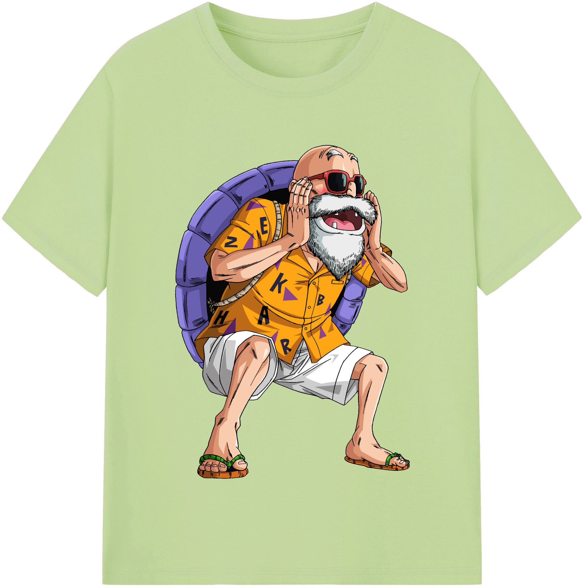 （画像用） ドラゴンボール 亀仙人（かめせんにん） DRAGON BALL Master Roshi Kame Sennin 綿100％半袖Tシャツ（フロントプリント）